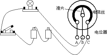 点评:电位器实质是一个滑动变阻器,连接在电路中和滑动变阻器的连接