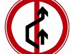 图中是禁止超车标志.
